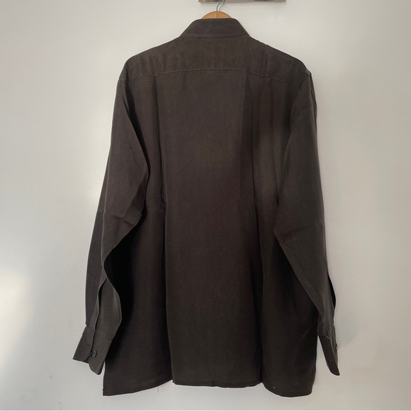 Mens textured brown shirt - Picture 10 of 12
